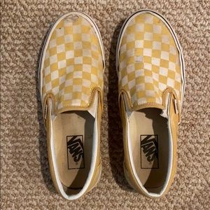 Yellow checkered vans